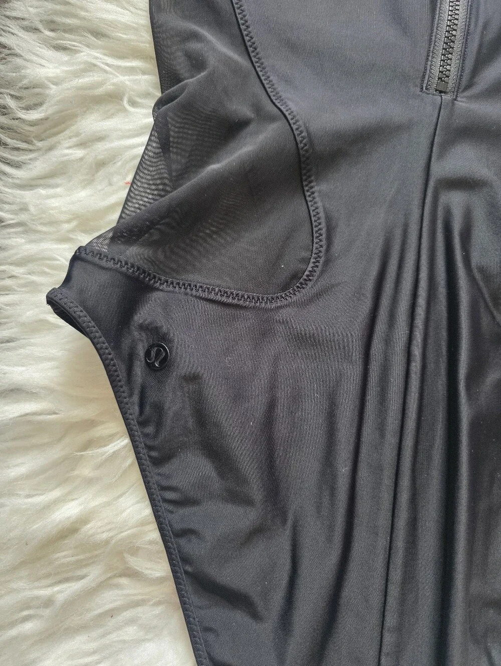 lululemon athletica Black High-Neck Zip-Front One-Piece Swimsuit